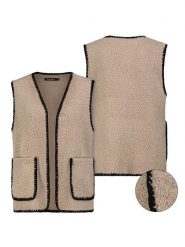 Sublevel Kamizelka pluszowa w kolorze szarobrązowym rozmiar: M/L. Brązowe kamizelki damskie Sublevel, l. Za 166.88 zł.