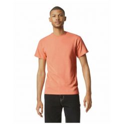 Ciężka Bawełniana Koszulka Unisex Dla Dorosłych. Czerwone bluzki damskie Gildan, xl, bez wzorów, z bawełny, sportowe, bez kołnierzyka, bez ramiączek. Za 30.99 zł.
