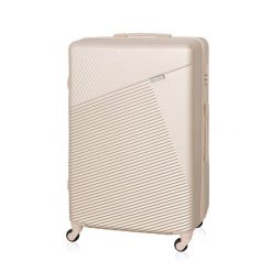 Walizka podróżna BETLEWSKI BWA-053 L BEŻOWY. Brązowe walizki Betlewski, bez wzorów, z materiału. Za 329.99 zł.