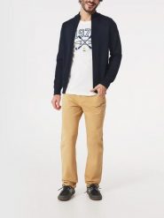 Sweter Męski TBS Axelegil. Niebieskie swetry męskie Tbs, m, bez wzorów, z bawełny, bez kołnierzyka. Za 369.00 zł.