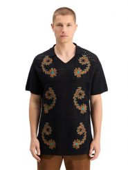 Scotch & Soda Koszulka polo "JOE JONAS X SCOTCH SODA" w kolorze czarnym rozmiar: M. Czarne koszulki polo męskie Scotch & Soda, m, bez wzorów, bez ramiączek. Za 202.03 zł.