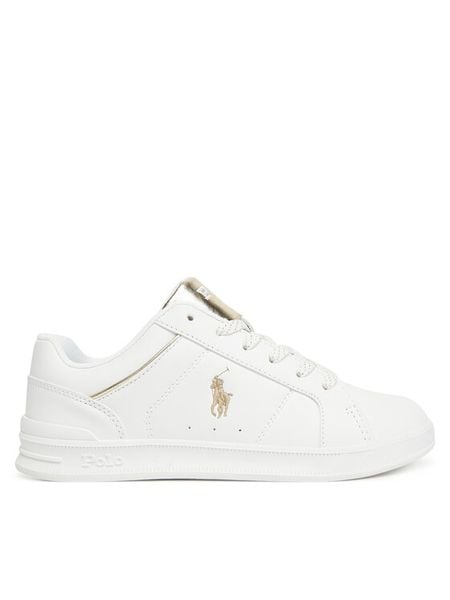 Polo Ralph Lauren Sneakersy Heritage Court IV RL03423102 Biały. Białe buty sportowe dziewczęce Polo Ralph Lauren, bez wzorów, ze skóry, bez zapięcia. Za 269.99 zł.