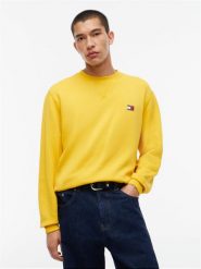 Tommy Jeans Bluza Mężczyźni Bawełna (100%) żółty, L. Żółte bluzy bez kaptura męskie Tommy Jeans, l, z bawełny. Za 369.95 zł.