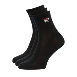 Skarpetki ponad kostę unisex Fila 3 pary. Czarne skarpetki damskie Fila, bez wzorów. Za 30.99 zł.
