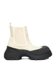 Hunter Sztyblety CEO-SX2405-1 Écru. Botki damskie Hunter, z syntetyku, bez obcasa, na płaskiej podeszwie, bez zapięcia. Za 229.99 zł.