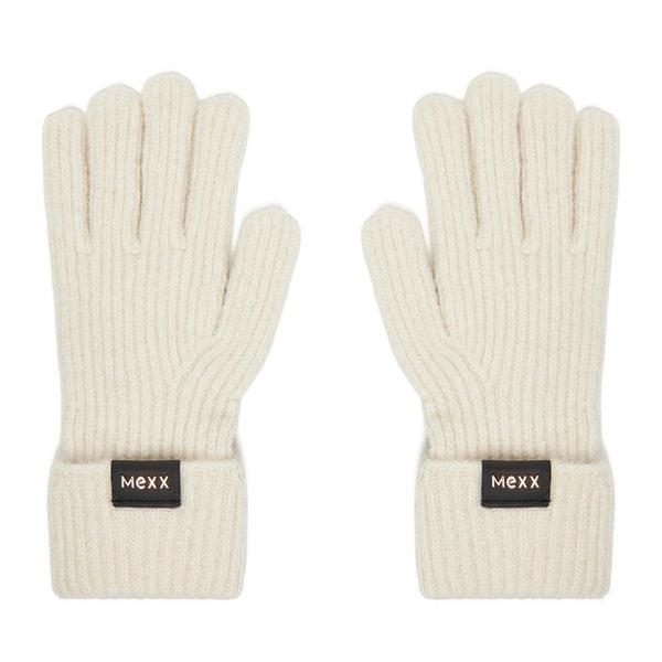 Rękawiczki MEXX. Białe rękawiczki damskie Mexx, bez wzorów, z dzianiny. Za 49.99 zł.