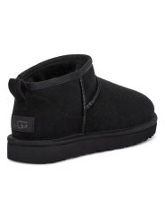 UGG Skórzane botki w kolorze czarnym rozmiar: 40. Czarne botki damskie Ugg, z wełny, z okrągłym noskiem, bez obcasa, bez zapięcia. Za 571.03 zł.