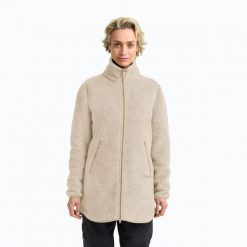 Bluza polarowa damska Jack Wolfskin High Curl Coat. Brązowe bluzy bez kaptura damskie Jack Wolfskin, m, z materiału. Za 609.99 zł.