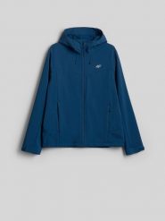 4F Kurtka softshell wiatroodporna membrana 8000 męska - granatowa S. Niebieskie kurtki męskie 4f, m, bez wzorów, z materiału, bez kaptura. Za 299.99 zł.