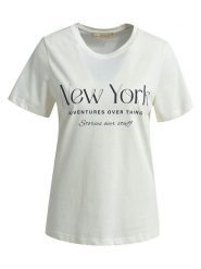 Smith & Soul Koszulka w kolorze kremowym rozmiar: M. Brązowe t-shirty damskie Smith & Soul, m, bez wzorów, z bawełny, bez kołnierzyka. Za 78.99 zł.