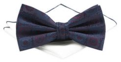 Mucha z Poszetką Chattier ZESTAW - Ciemny Granat, Motyw Kwiatowy. Niebieskie krawaty i muchy męskie Chattier, bez wzorów, z poliesteru, eleganckie. Za 59.00 zł.