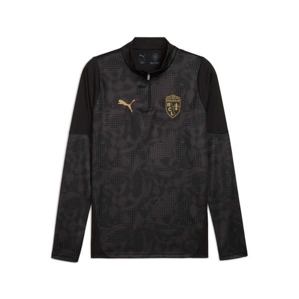 Bluza treningowa 1/4 zip RC Lens 2025/26. Czarne bluzy bez kaptura męskie Puma, l, ze lnu. W wyprzedaży za 277.50 zł.