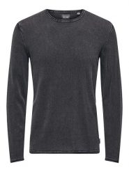 ONLY & SONS Sweter "Garson" w kolorze szarym rozmiar: XL. Szare swetry męskie Only & Sons, xl, bez wzorów, bez kołnierzyka. Za 96.60 zł.