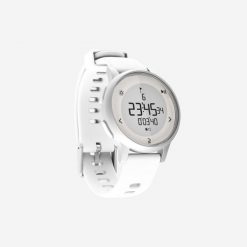 Zegarek do biegania W500M. Białe, cyfrowe zegarki damskie Decathlon, plastikowe. Za 69.99 zł.