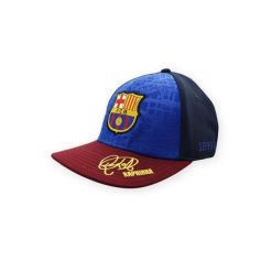 Czapka baseball FC Barcelona z autografem Raphiny - junior. Niebieskie czapki męskie FC Barcelona, bez wzorów, z bawełny. Za 99.00 zł.