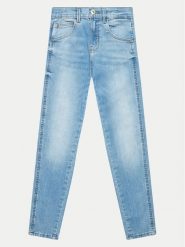 Guess Jeansy J3YA16 D4CA0 Niebieski Skinny Fit. Niebieskie spodnie dziewczęce Guess, z bawełny. Za 149.99 zł.
