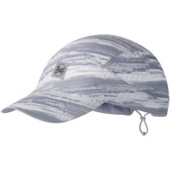 Czapka z daszkiem BUFF PACK SPEED CAP FRANE STEEL. Szare czapki męskie Buff, bez wzorów, sportowe. W wyprzedaży za 127.43 zł.