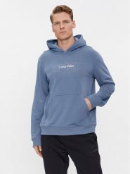 Calvin Klein Performance Bluza Graphic 00GMS4W339 Niebieski Regular Fit. Niebieskie bluzy bez kaptura męskie Calvin Klein Performance, m, z syntetyku. Za 239.99 zł.
