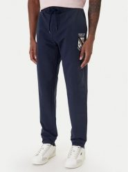 Aeronautica Militare Spodnie dresowe 261PF1021UF00674 Granatowy Regular Fit. Niebieskie spodnie dresowe męskie AERONAUTICA MILITARE, bez wzorów, z bawełny. Za 459.99 zł.