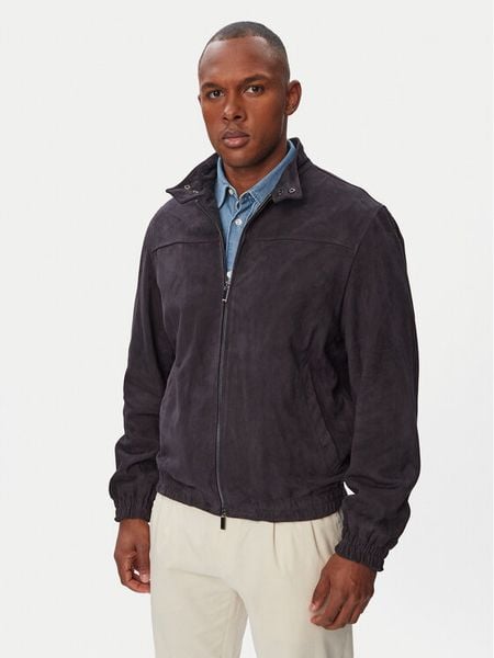 Tommy Hilfiger Kurtka skórzana Dc Essential MW0MW42691 Granatowy Regular Fit. Niebieskie kurtki męskie Tommy Hilfiger, m, bez wzorów, ze skóry, bez kaptura. Za 2,289.00 zł.
