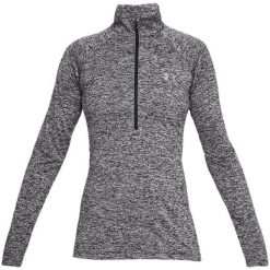 Bluza fitness damska Under Armour Tech 1/2 Zip - Twist. Szare bluzy bez kaptura damskie Under Armour, xs, bez wzorów, bez kaptura. Za 99.99 zł.