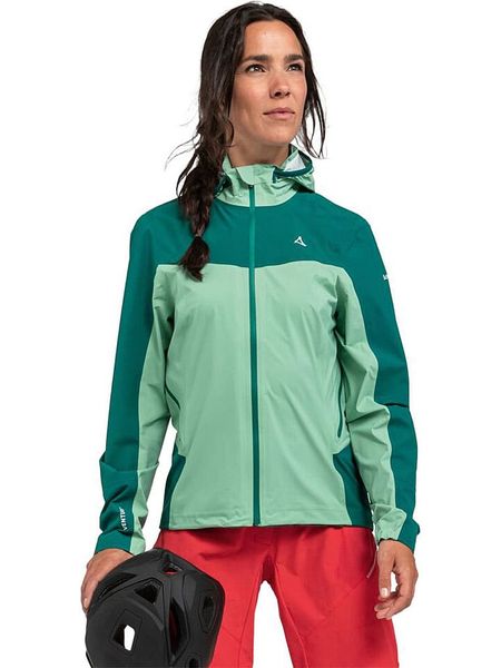 Schöffel Kurtka przeciwdeszczowa "Epic Trail" w kolorze turkusowym rozmiar: 34. Niebieskie kurtki przeciwdeszczowe damskie Schöffel, m, bez kaptura. Za 299.50 zł.