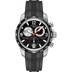 PROMOCJA ZEGAREK CERTINA DS PODIUM CHRONO C001.639.27.057.00. Czarne zegarki męskie CERTINA, srebrne. W wyprzedaży za 1,630.00 zł.