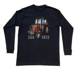 Massey Ferguson — bluzka z długim rękawem (Rozmiar: XL (dorosła); Kolor koszulki: czarny; Rodzaj nadruku: Massey Ferguson). Czarne bluzki damskie nikiniki, s, bez wzorów, z bawełny, bez kołnierzyka. Za 99.00 zł.