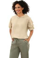 Heine Bluza w kolorze beżowym rozmiar: 42. Brązowe bluzy z kapturem damskie Heine. Za 72.95 zł.