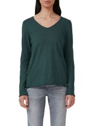 S.Oliver Koszulka w kolorze zielonym rozmiar: 36. Zielone bluzki damskie S.Oliver, s, bez wzorów, z bawełny, bez kołnierzyka. Za 52.99 zł.