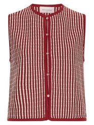 MOSS COPENHAGEN Kamizelka w kolorze biało-bordowym rozmiar: XS/S. Czerwone kamizelki damskie MOSS COPENHAGEN, s. Za 204.95 zł.
