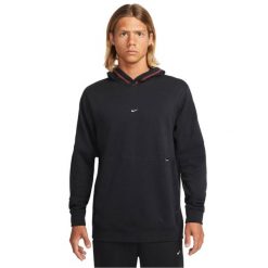 Bluza dresowa sportowa męska Nike FC Fleece Hoodie. Czarne bluzy bez kaptura męskie Nike, bez wzorów, z bawełny, sportowe, bez kołnierzyka, bez ramiączek. Za 219.99 zł.
