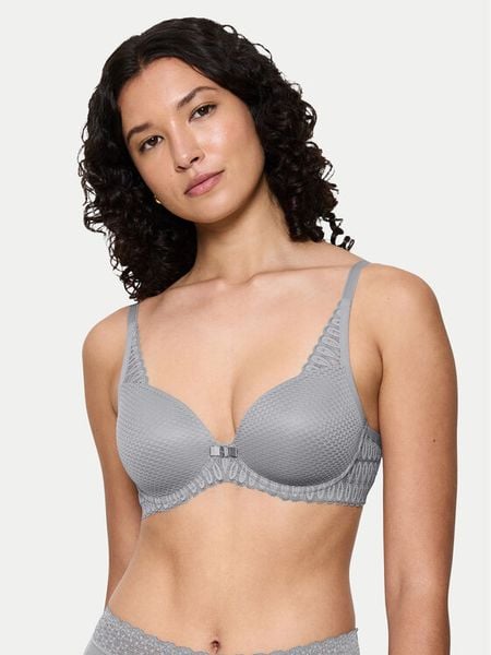 Triumph Biustonosz z fiszbiną Aura Spotlight 10216459 Szary. Szare biustonosze Triumph, bez wzorów, z syntetyku. Za 94.50 zł.