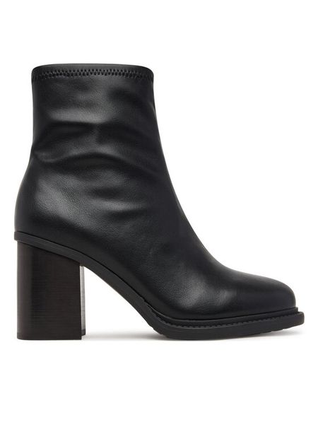 Aldo Botki Xiomara 14116550 Czarny. Czarne botki damskie Aldo, ze skóry, bez obcasa, na słupku, bez zapięcia. Za 439.99 zł.