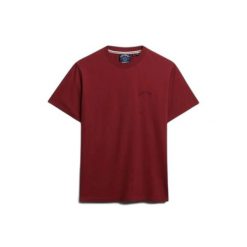 T-shirt luźny damski Superdry Essential Logo. Czerwone t-shirty damskie Superdry., xl, bez wzorów, prążkowane, bez kołnierzyka. Za 150.95 zł.