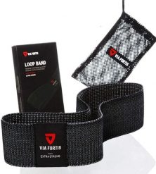 Opaski z pętelką Fortis Premium z torbą i instrukcjami ćwiczeń. Czarne torebki klasyczne damskie VIA FORTIS, bez wzorów, z bawełny, małe, bez dodatków. Za 99.90 zł.