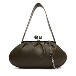 Torebka Weekend Max Mara. Brązowe torebki klasyczne damskie Weekend Max Mara, bez wzorów, wizytowe, bez kołnierzyka, bez ramiączek. Za 1,819.00 zł.