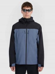 KURTKA TREKKINGOWA MĘSKA 4F Z KAPTUREM NIEBIESKA. Niebieskie kurtki treningowe męskie 4f, l, bez wzorów, do biegania. Za 399.99 zł.