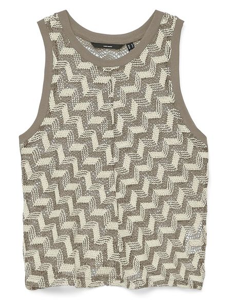 Vero Moda Top w kolorze szarym rozmiar: XS. Szare topy damskie Vero Moda, s, bez wzorów, z materiału, bez kołnierzyka. Za 48.28 zł.