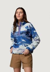 Damska krótka bluza Columbia Helvetia™ II z nadrukiem, rozpinana na zatrzaski. Fioletowe bluzy z kapturem damskie Columbia, xs, z polaru. Za 360.20 zł.