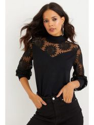 Cool and sexy Bluzka w kolorze czarnym rozmiar: S. Czarne bluzki damskie Cool and sexy, s, bez wzorów, bez kołnierzyka, bez ramiączek. Za 78.99 zł.