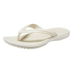 Sandały Dorosły Crocs Crocband Flip beżowy. Brązowe sandały damskie Crocs, z materiału, bez zapięcia. Za 169.99 zł.