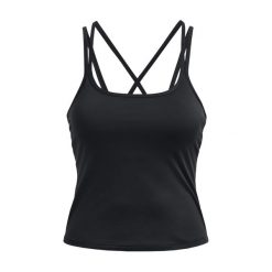 Koszulka fitness damska Under Armour Meridian Fitted Tank. Czarne bluzki damskie Under Armour, l, bez wzorów, bez ramiączek. Za 139.99 zł.