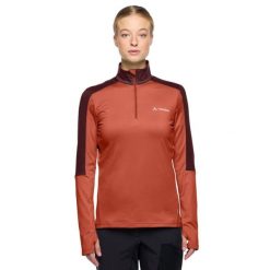 Bluza trekkingowa damska Vaude Livigno Halfzip II techniczna. Brązowe bluzy bez kaptura damskie Vaude, s, z hardshellu. Za 159.24 zł.