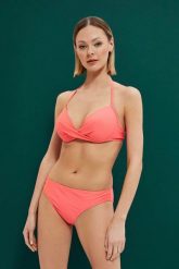 Dół od bikini. Brązowe bikini damskie MOODO, bez wzorów. W wyprzedaży za 13.49 zł.