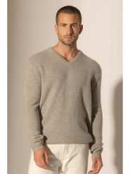 Perfect Cashmere Kaszmirowy sweter "Enzo" w kolorze jasnoszarym rozmiar: S. Szare swetry męskie Perfect Cashmere, s, bez wzorów, z kaszmiru, bez kołnierzyka. Za 565.99 zł.