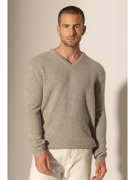Perfect Cashmere Kaszmirowy sweter "Enzo" w kolorze jasnoszarym rozmiar: M. Szare swetry męskie Perfect Cashmere, m, bez wzorów, z kaszmiru, bez kołnierzyka. Za 565.99 zł.