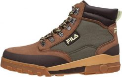 Buty turystyczne męskie Fila Grunge II Mid CVS trapery. Brązowe buty zimowe męskie Fila, na zimę, z gumy, bez zapięcia. Za 283.49 zł.