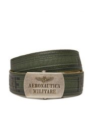 Aeronautica Militare Pasek Męski 251CI317CT3585 Zielony. Zielone paski męskie AERONAUTICA MILITARE, bez wzorów, z materiału. Za 319.99 zł.