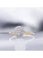 CARATELLI Złoty pierścionek "Beauty Queen" z diamentami rozmiar: 58. Żółte pierścionki damskie CARATELLI, z diamentem, złote. Za 1,644.99 zł.